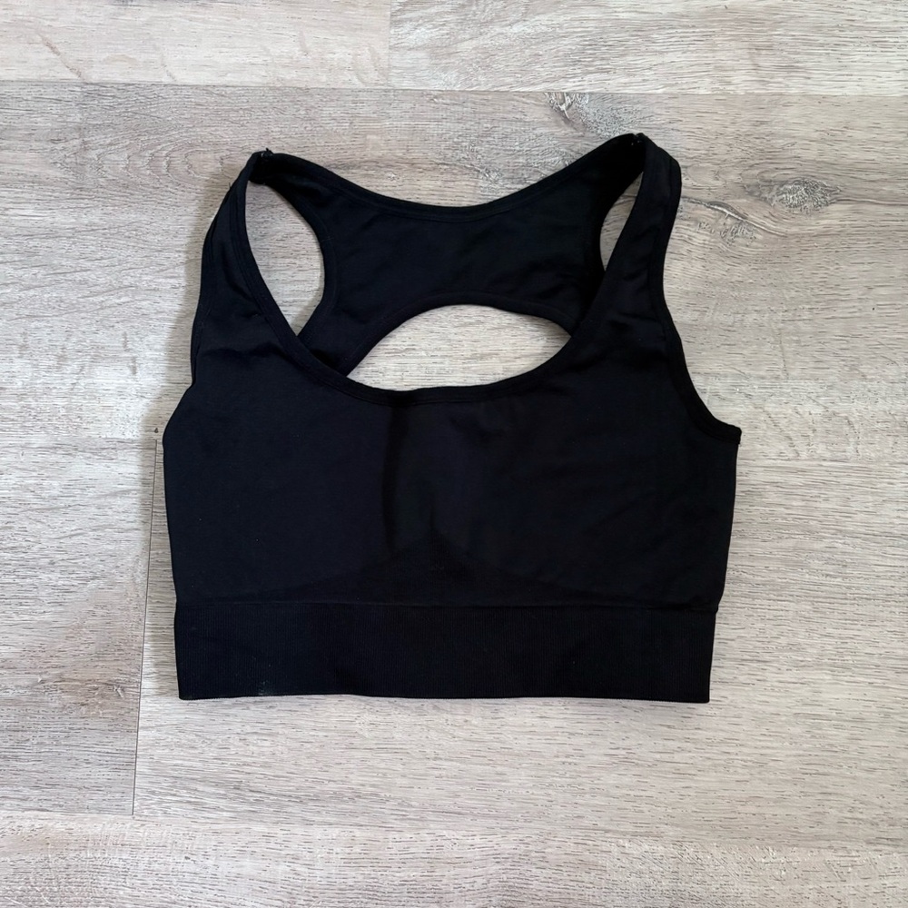 NVGTN Black Open Back Sports Bra